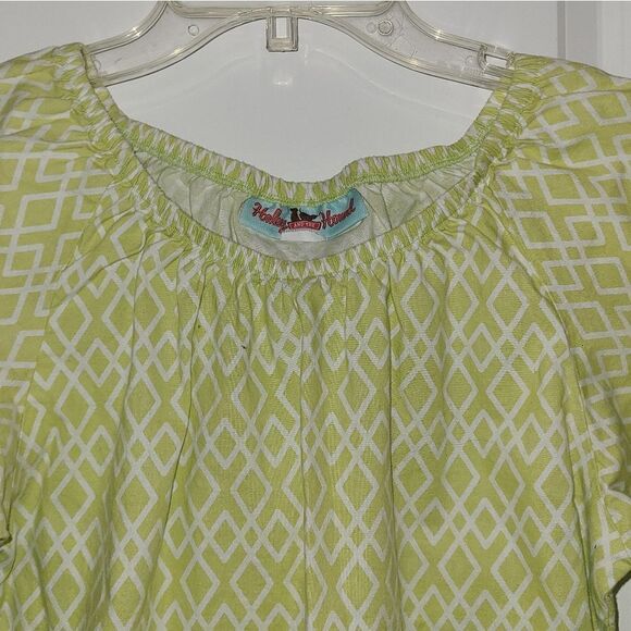 Haley & The Hound Green Spring Geometric Print Blouse - Picture 4 of 9